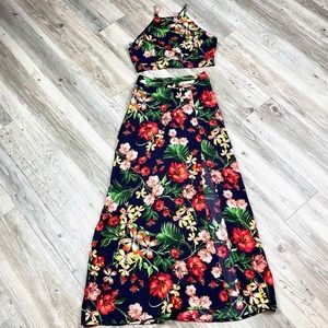 NWOT | Lush 2 Piece Crop Top & Skirt Set | Sz S